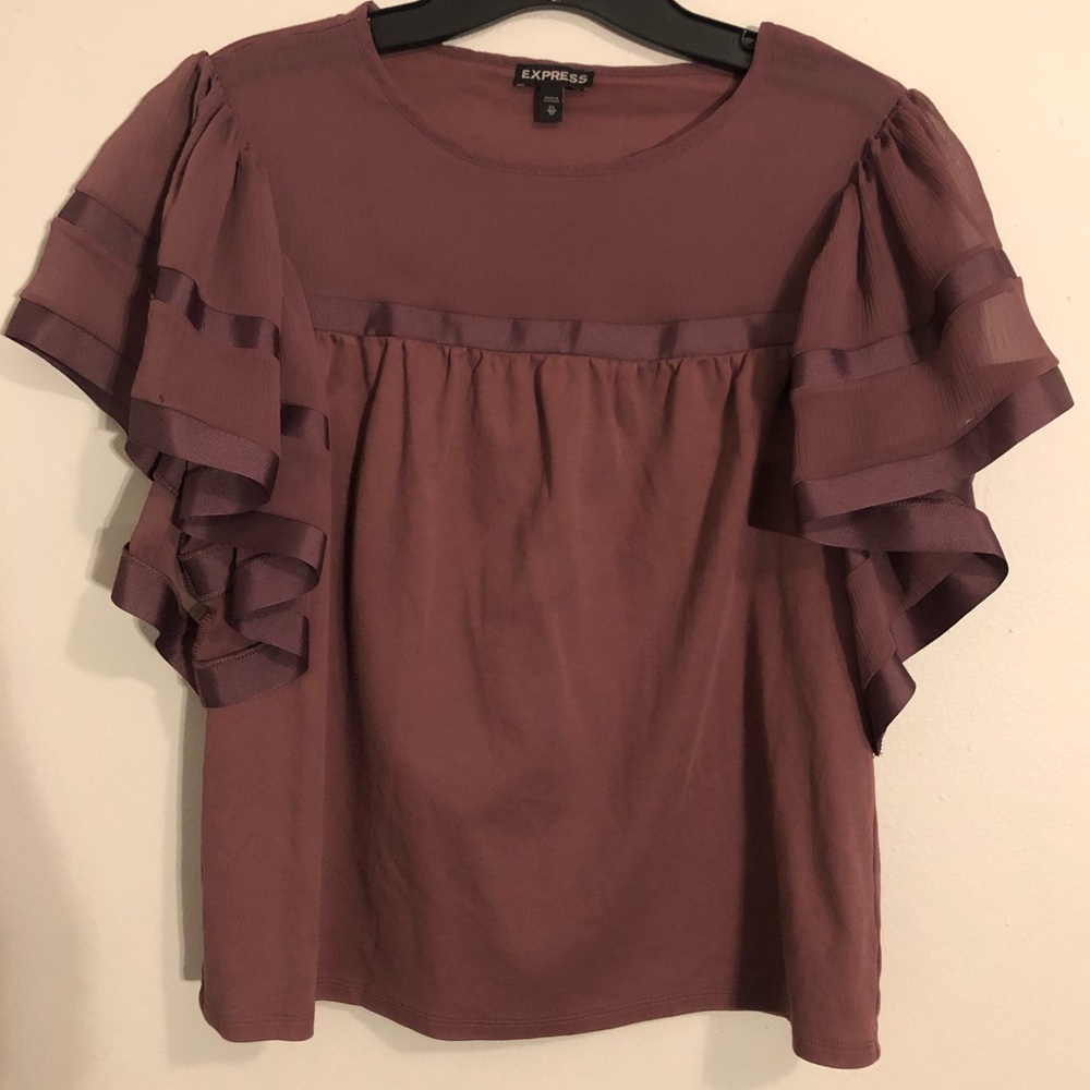 Express Ruffle Sleeve Blouse